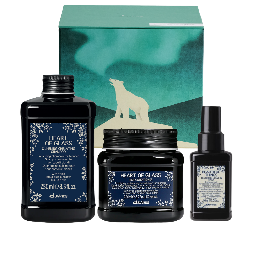 Davines for Blonde Care Set | Brighten + Strengthen Blonde Hair