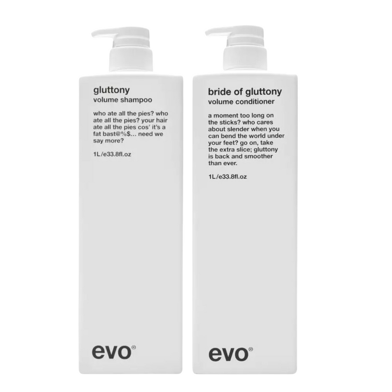 EVO Gluttony Shampoo + Bride of Gluttony Conditioner Duo | 1000ml Volume for Fine Hair