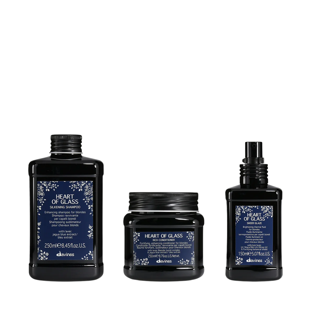Davines Heart of Glass Set – Shampoo, Conditioner + Sheer Glaze