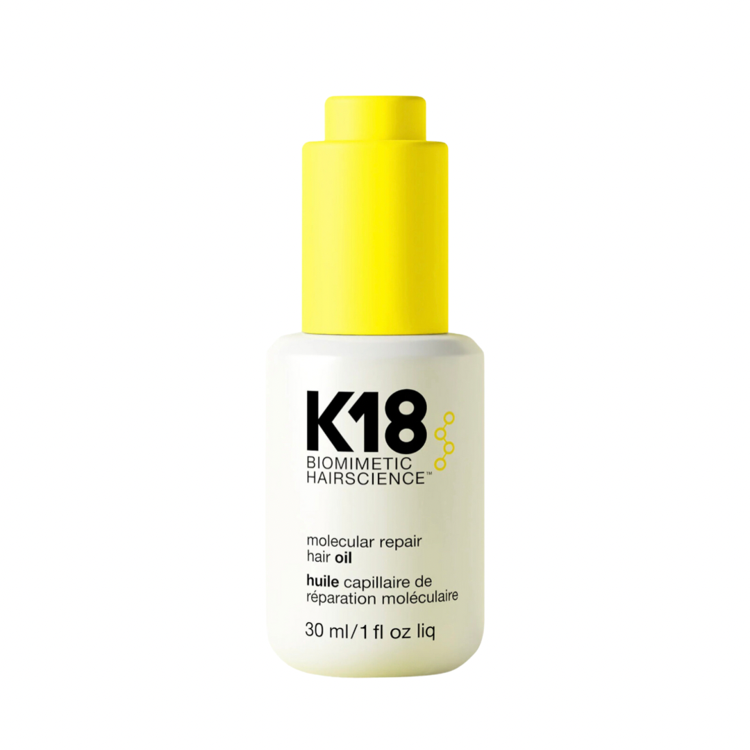 K18 Molecular Repair Hair Oil 30ml - Shine, Strength & 24-Hour Frizz Control