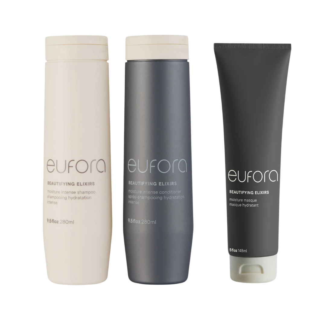 Eufora Moisture Intense Color Care + Repair Trio | Complete Repair Routine for Damaged Hair