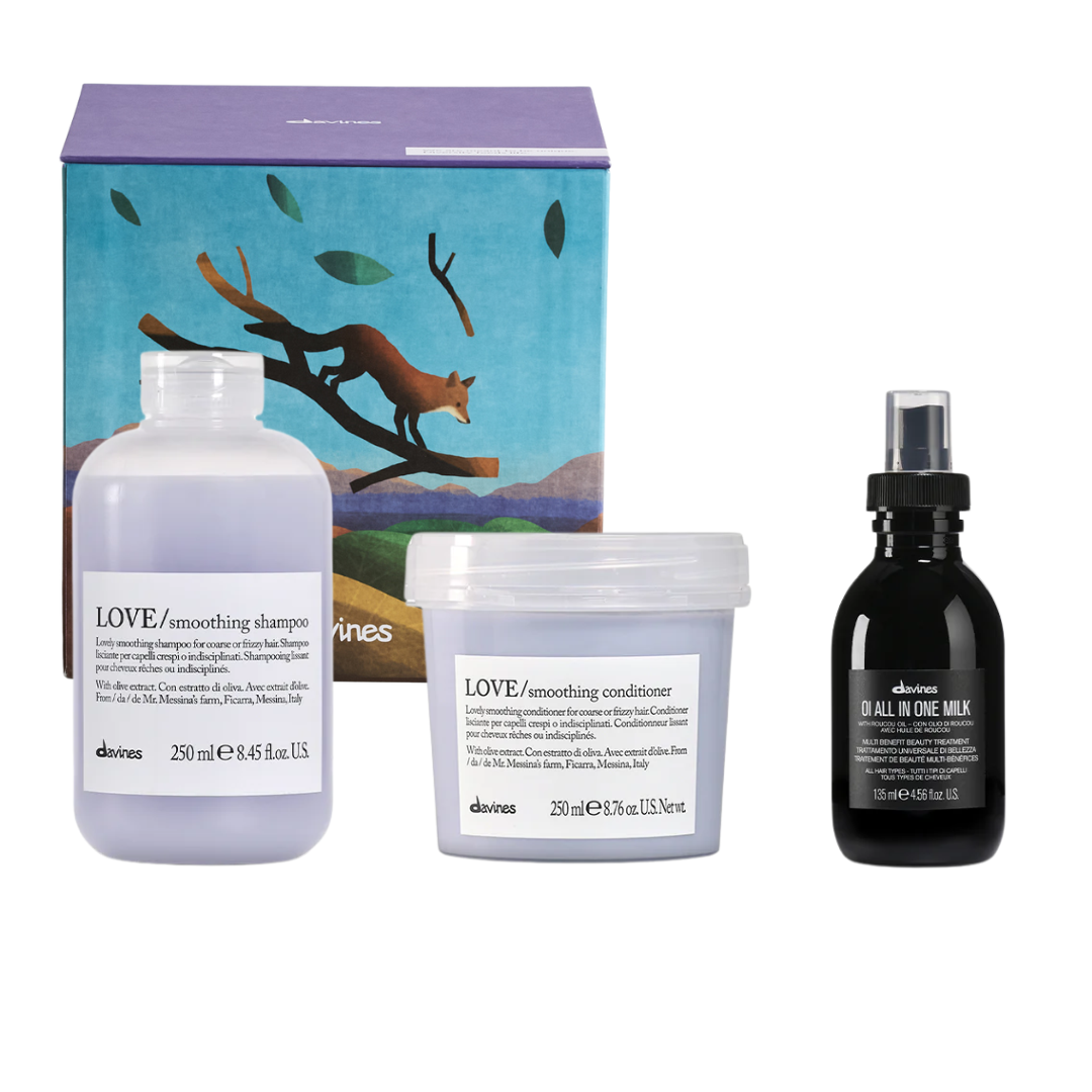 Davines LOVE Smoothing + OI Set | Frizz Control, Softness & High Shine