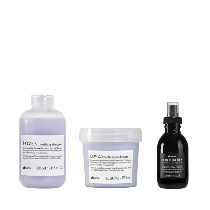 Davines LOVE Smoothing + OI Set | Frizz Control, Softness & High Shine