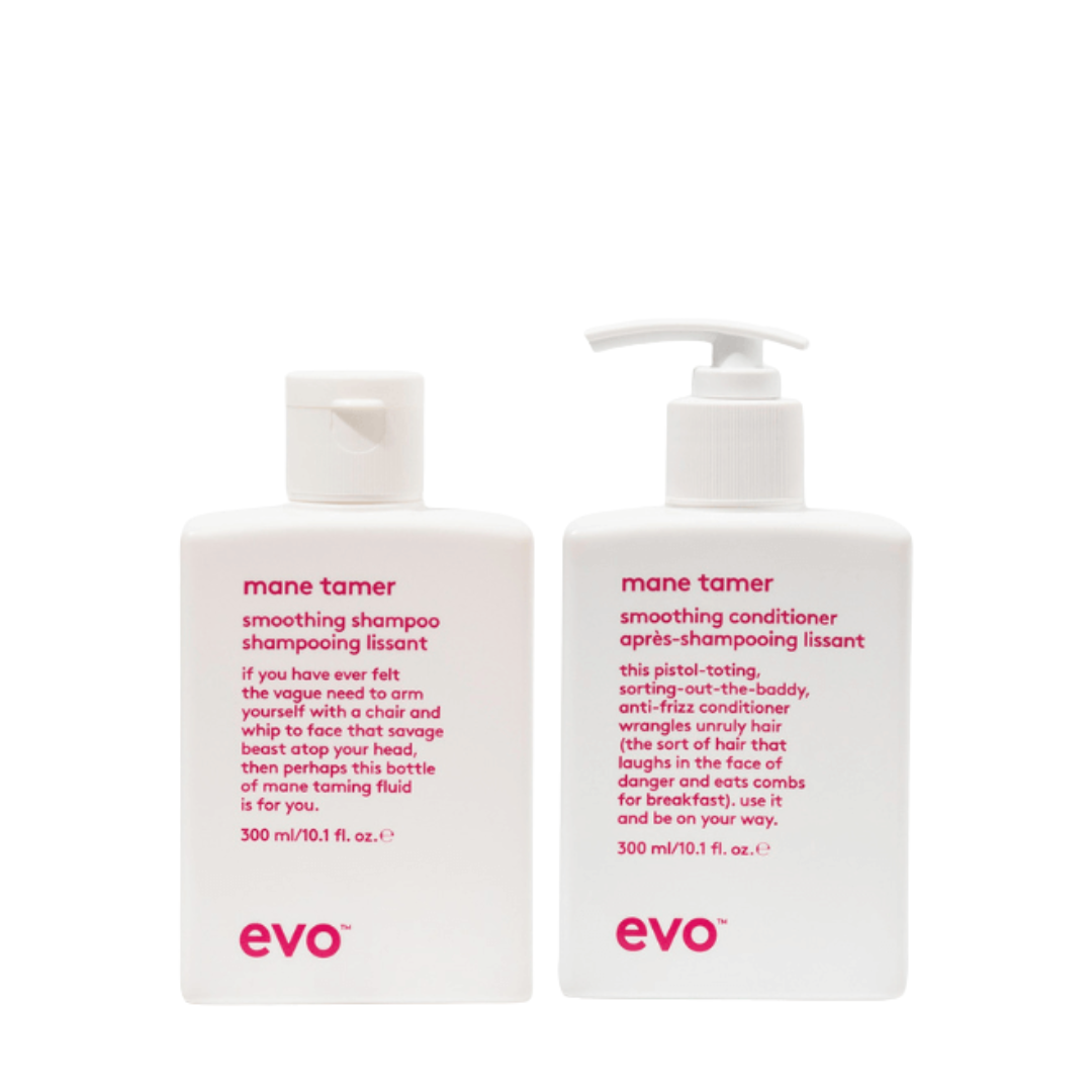 EVO Mane Tamer Smoothing Shampoo + Conditioner Duo | 300ml Frizz Control
