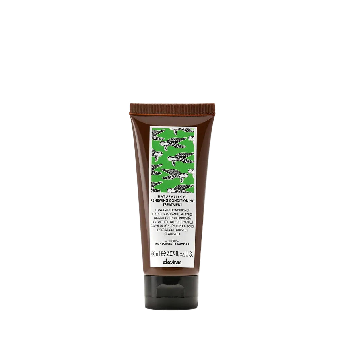 Tube of Davines hair care product on a white background