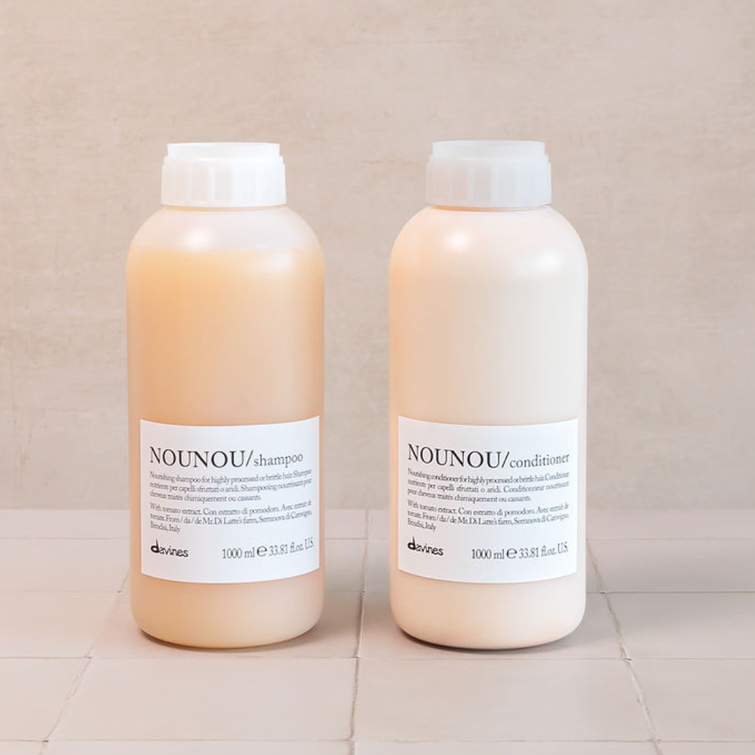 Davines Nounou Shampoo & Conditioner 1000ml | Deep Repair for Chemically Treated Hair