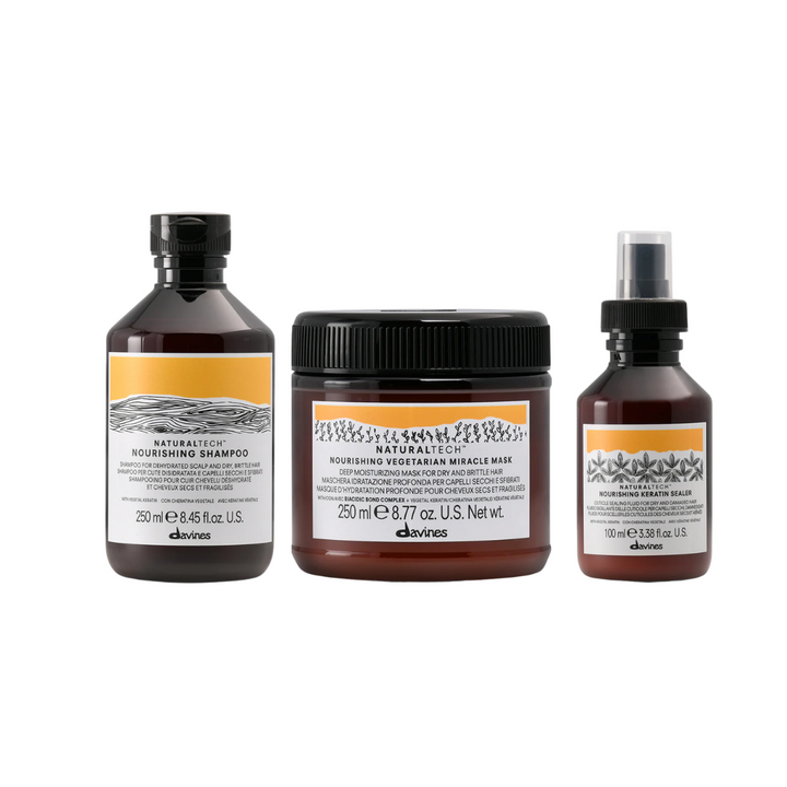 Trio de produits essentiels nourrissants Davines Naturaltech