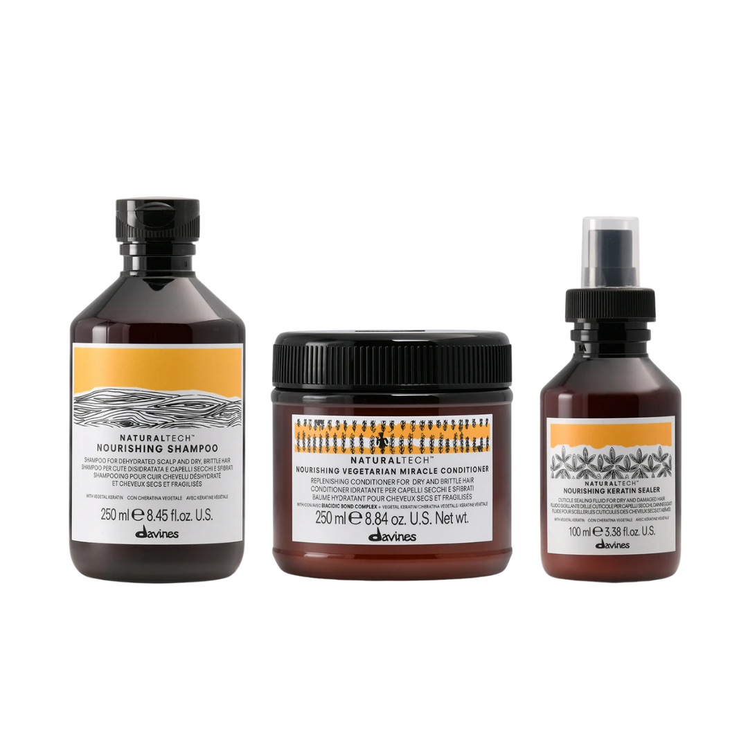 Trio de produits essentiels nourrissants Davines Naturaltech