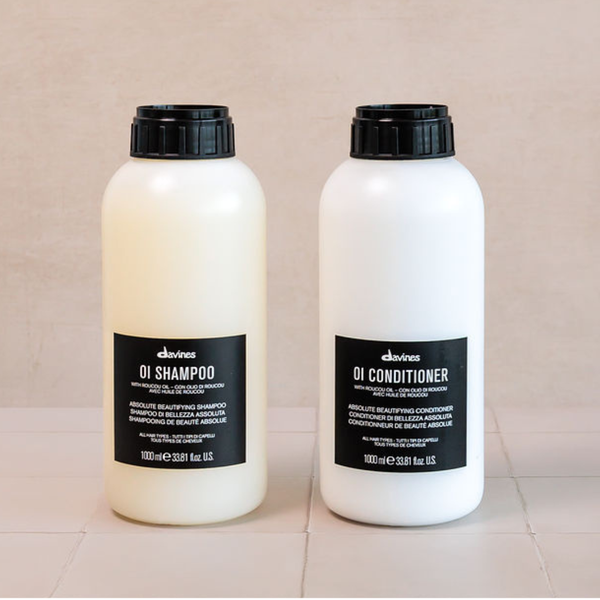 Oi Shampoo & Conditioner Pro Size 1L DUO -Davines | Softness + Shine