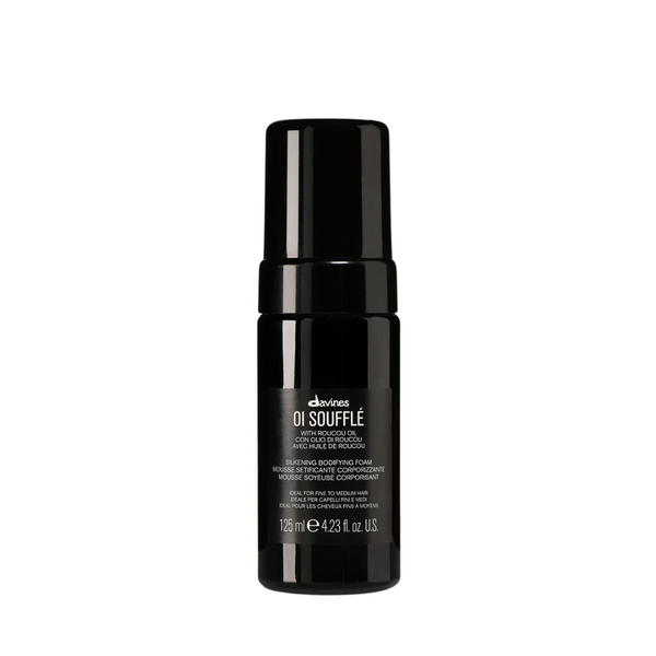 Davines OI Soufflé | Roucou Oil Liquid-to-Foam Leave-In Mousse for Shine and Body on All Hair Types