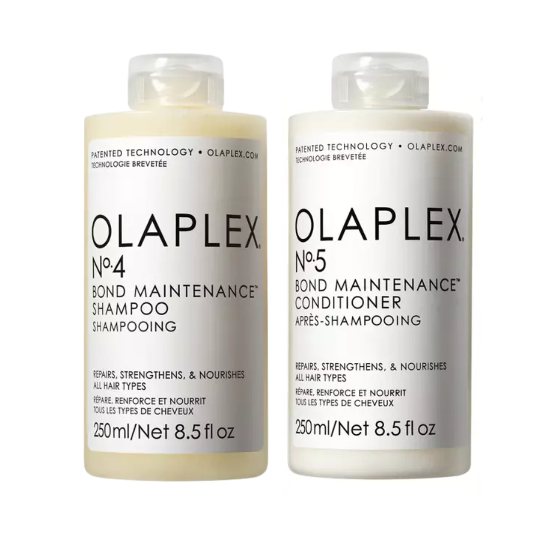 OLAPLEX Nº.4 + Nº.5 Bond Maintenance Duo | Strengthen + Hydrate available at Moda Salon