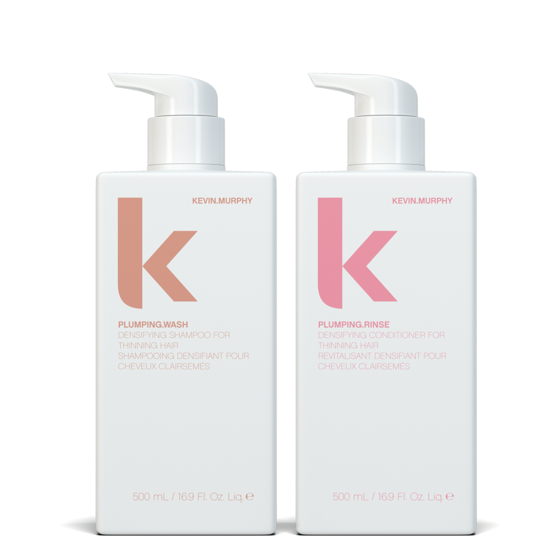 Kevin Murphy PLUMPING.WASH + PLUMPING.RINSE 500ml Duo | Densifying System for Fine and Thinning Hair
