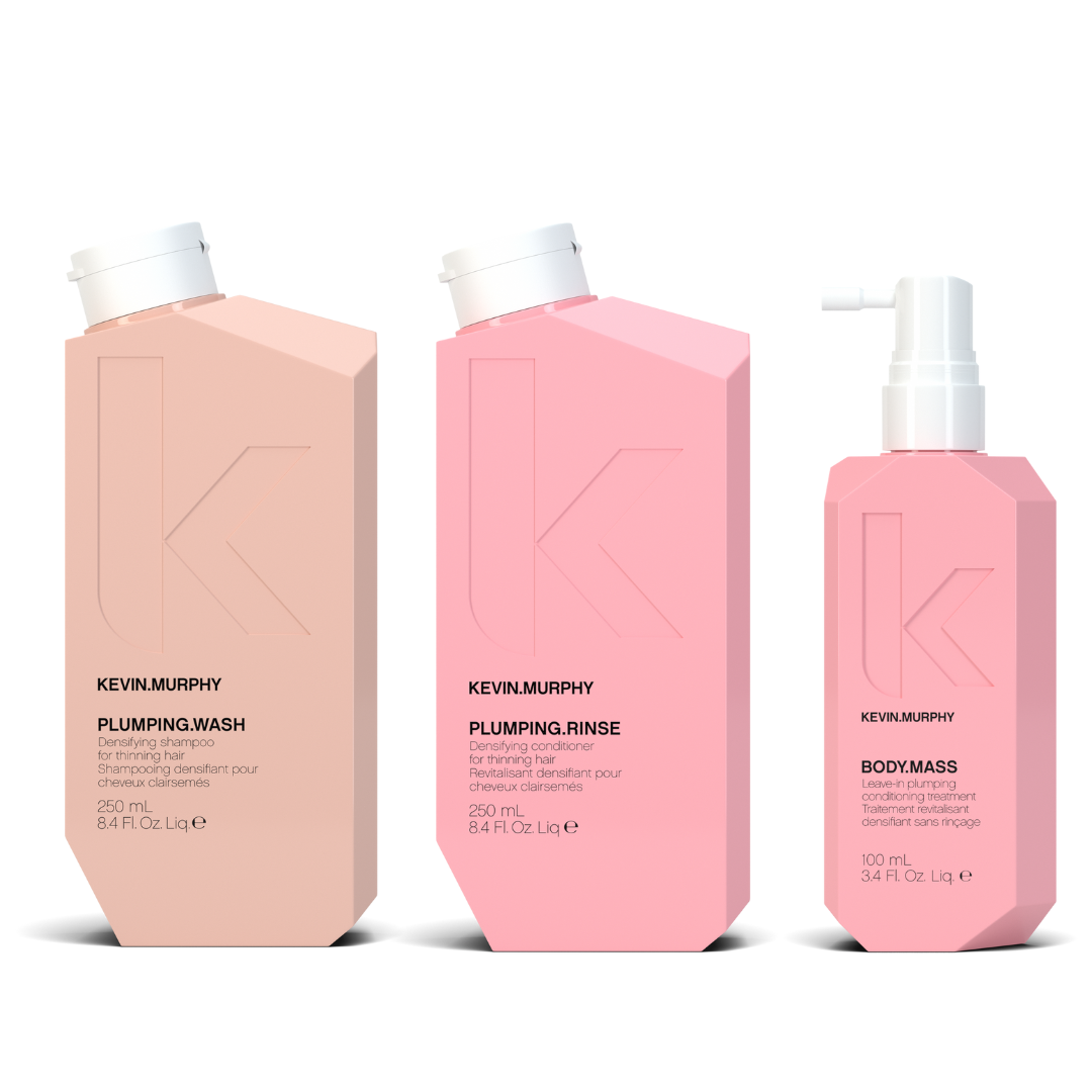 Trio nettoyant repulpant, rinçage et densifiant amincissant pour la masse corporelle - Kevin Murphy 