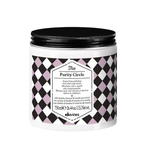 Davines The Purity Circle | Detoxifying Scalp & Hair Mask Charcoal + Matcha
