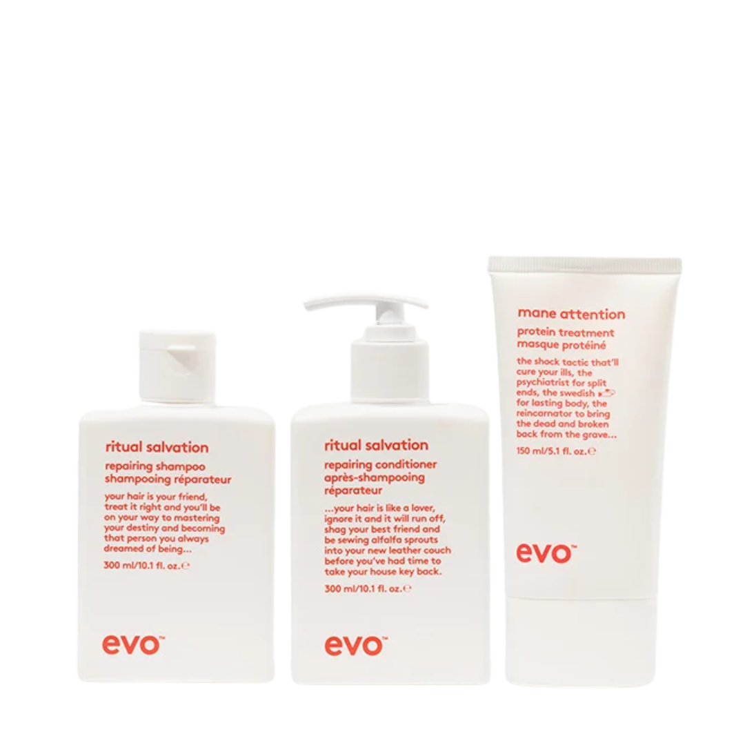 EVO Ritual Salvation + Mane Attention Intensive Repair Set | Daily + Weekly Damage Repair