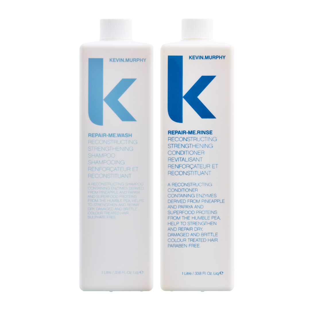 Kevin Murphy Repair Me Wash + Rinse Pro Duo - Litre Repair System for Damaged and Over-Processed Hair