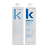 Kevin Murphy Repair Me Wash + Rinse Pro Duo - Litre Repair System for Damaged and Over-Processed Hair