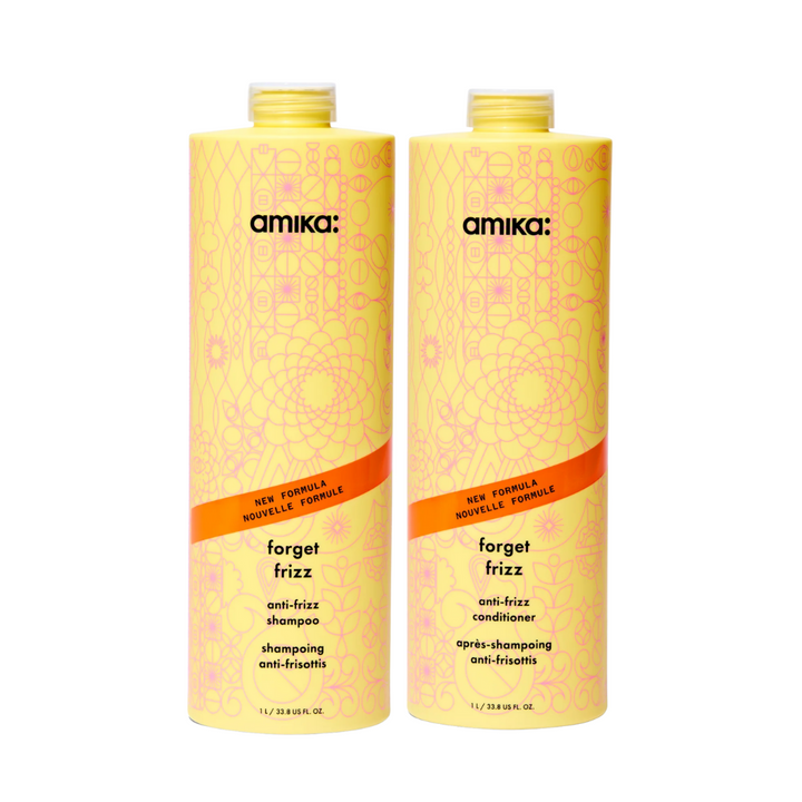Amika Forget Frizz Shampoo + Conditioner Set 1000ml DUO