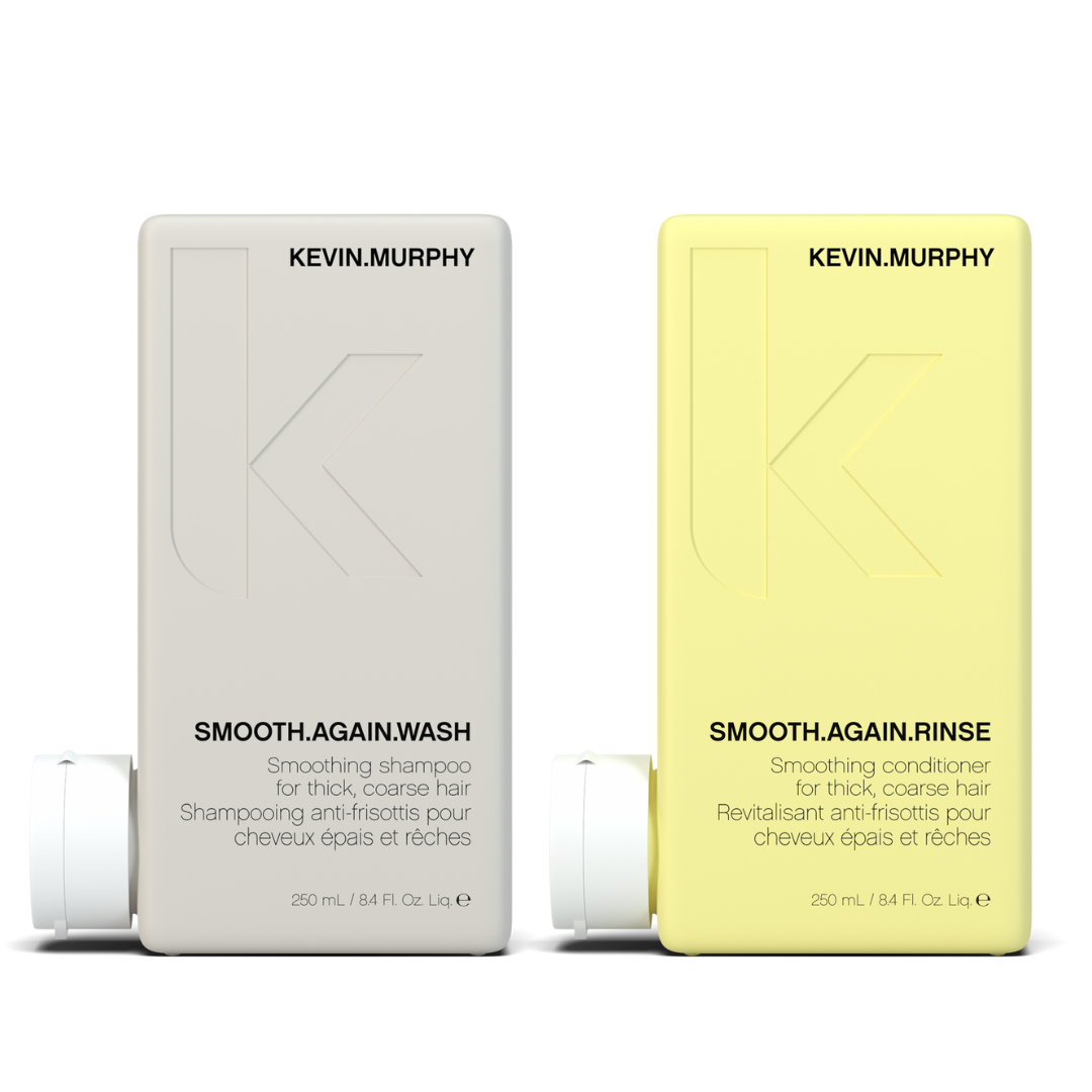 Kevin Murphy Smooth Again Wash + Rinse Duo - Smoothing Shampoo and Conditioner for Thick and Frizz-Prone Hair