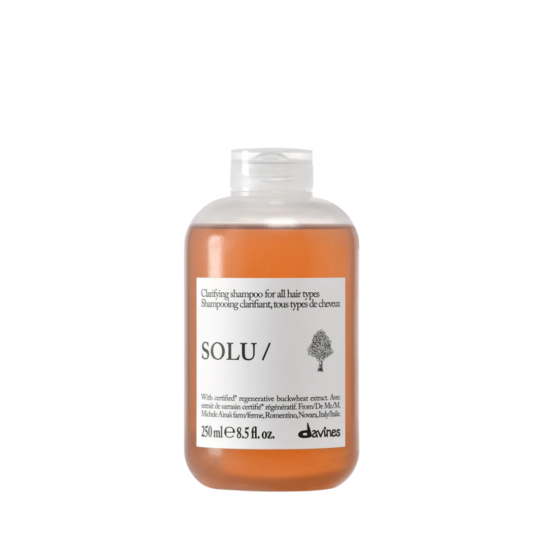 Davines SOLU Essential Haircare Shampoo | Clarifying Shampoo for Buildup and Pollution Removal