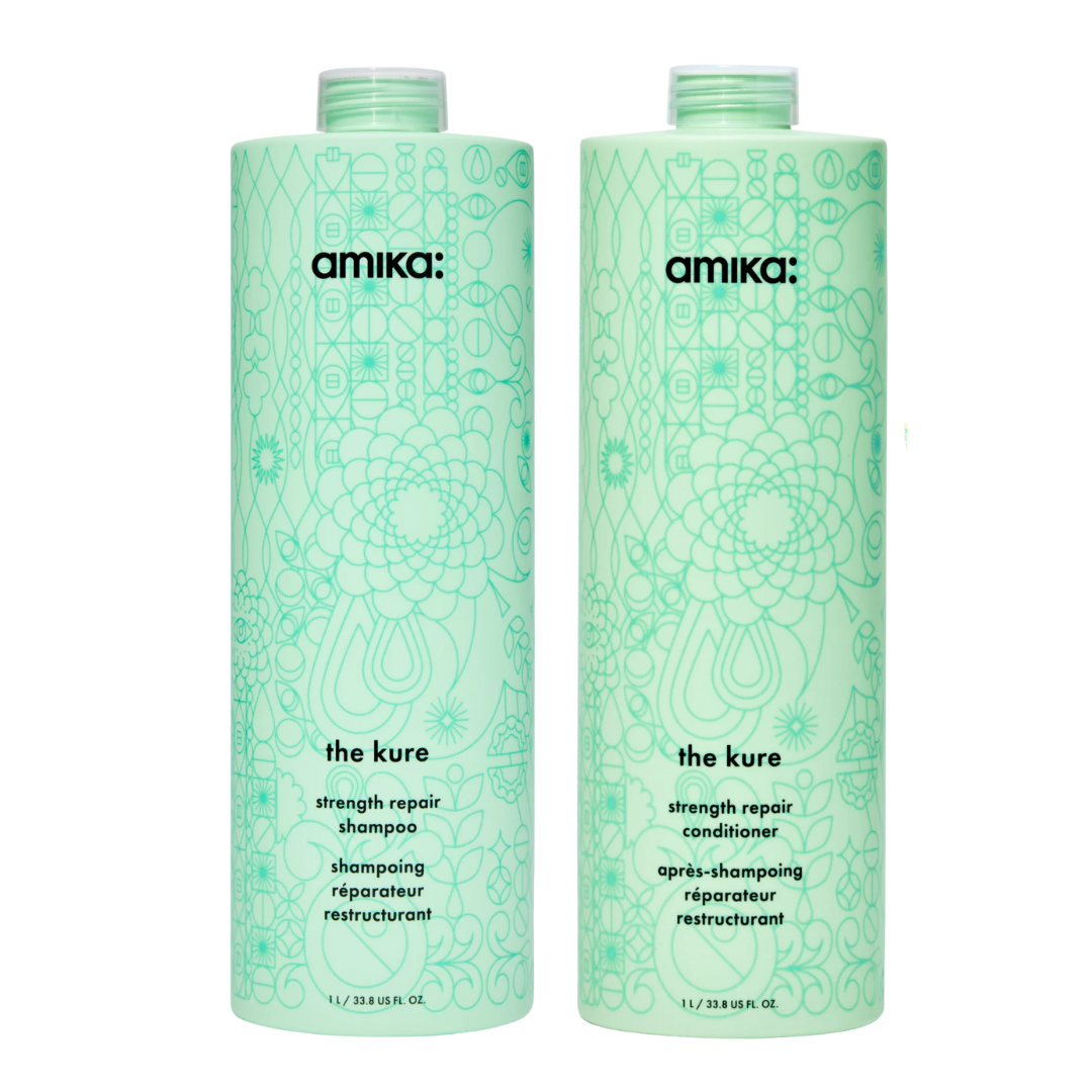 Amika The Kure 1000ml Duo | Strength Repair Shampoo + Conditioner at Moda Salon