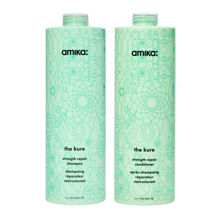 Amika The Kure Bond Repair Shampoo+ Conditioner 1000mL Duo