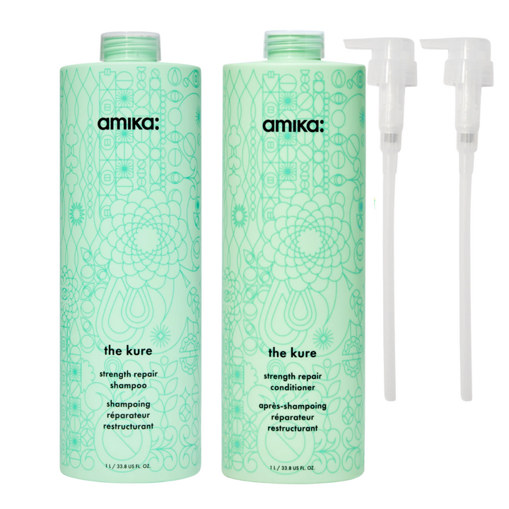 Amika The Kure Bond Repair Shampoo+ Conditioner 1000mL Duo