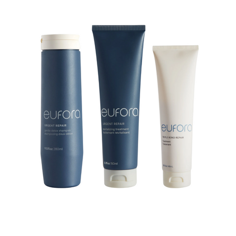 Eufora Urgent Repair Ritual | Shampoo + Treatment + Triple Bond Repair