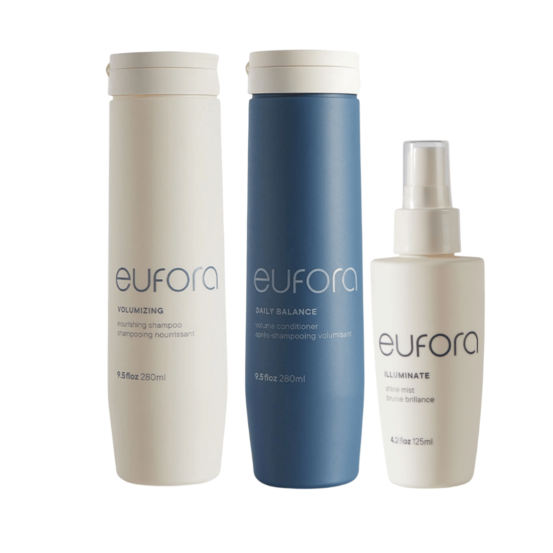 Eufora Signature Volumizing Trio | Nourishing Volume, Body + Shine for Fine or Flat Hair