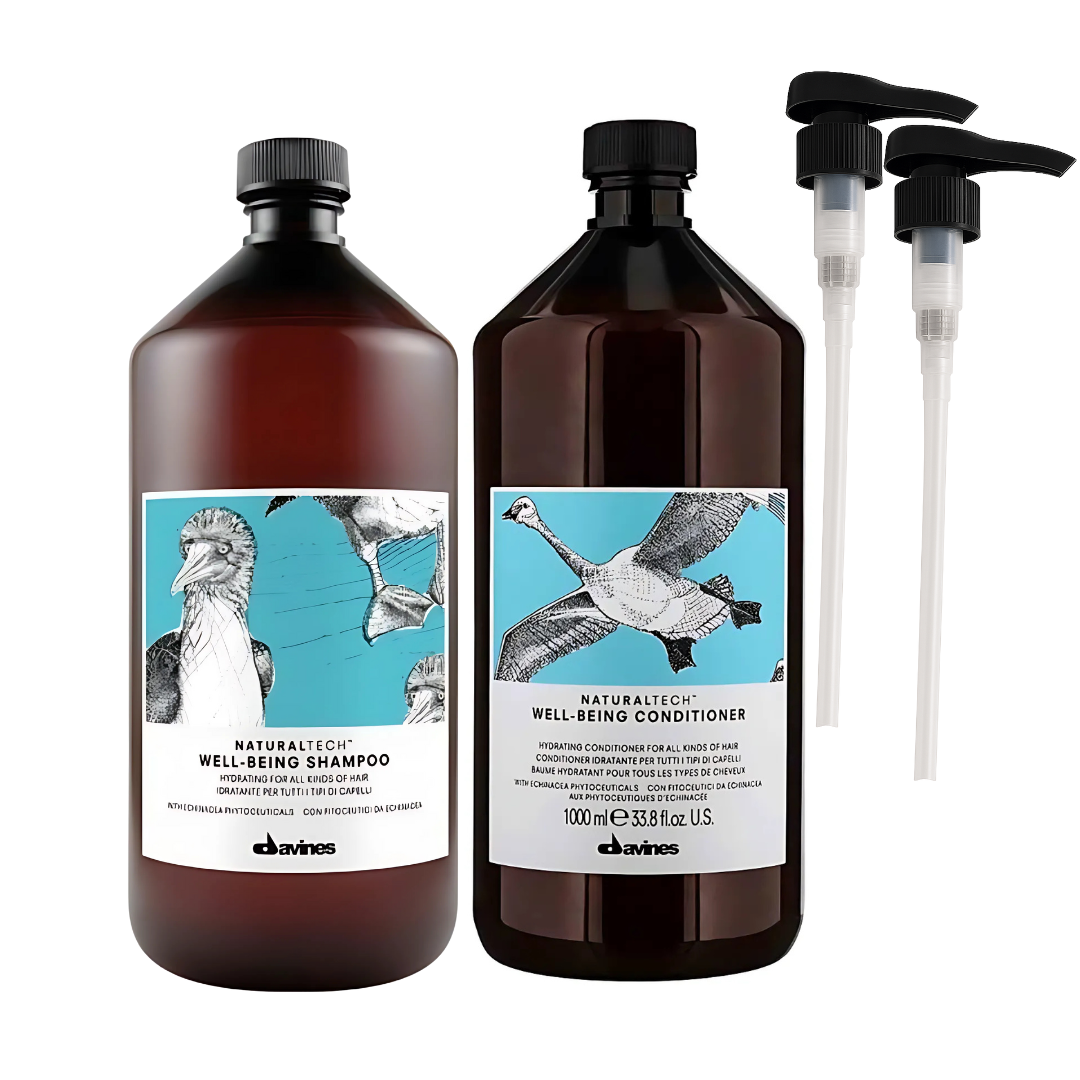 Davines WELLBEING Pro Duo 1000ml | Daily Shampoo & Conditioner for All Hair Types