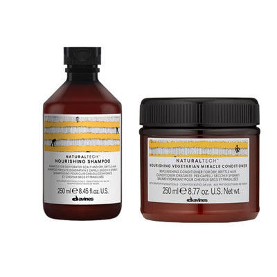 Davines NOURISHING Starter Duo 250ml | Repairing Shampoo & Conditioner for Damaged Hair